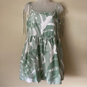 Gap Linen Blend Botanical Mini Dress Linen Blend NWOT Women’s Size 4 Petite